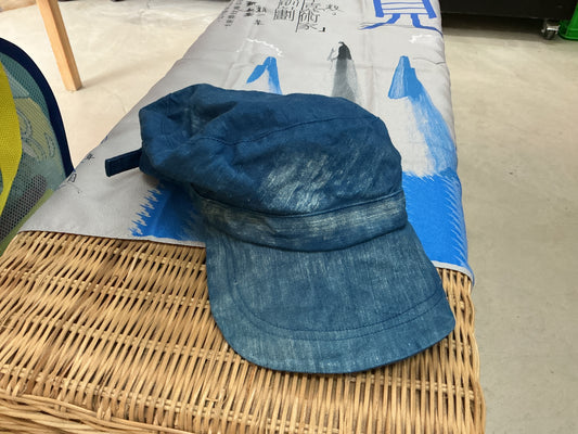 片藍造 藍染帆布帽 （深藍色）